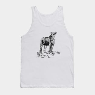 Lioness Ink Drawing Tank Top